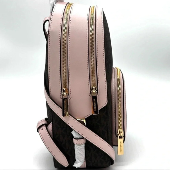 Michael Kors Medium Jaycee Zip Packet Backpack Brown/Light Pink main image 11
